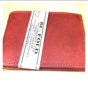 New Genuine leather wallet terra-cotta color